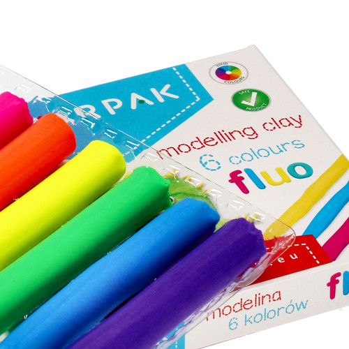 Starpak Modelling Clay 6 Fluo Colours 8+