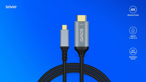 Savio USB Cable USB-C HDMI CL-184