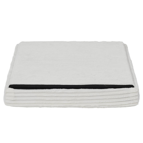 Folding Pouffe, corduroy, white