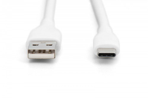 DIGITUS USB-C silicone connection cable, 1m, white