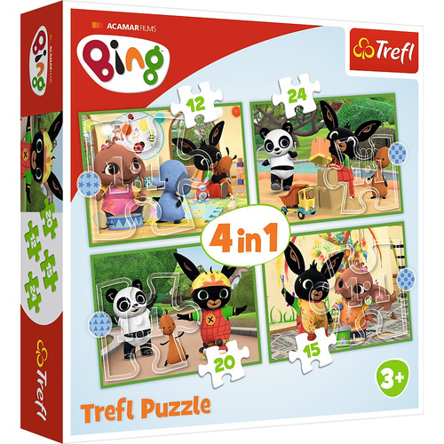 Trefl Children's Puzzle Bing Fun Day 4in1 3+