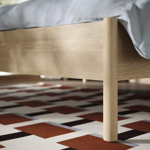 TONSTAD Bed frame, oak veneer, 140x200 cm