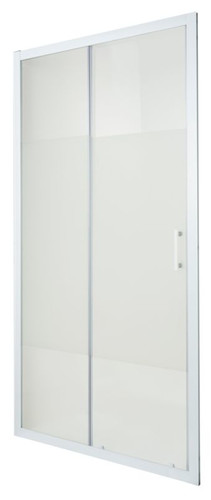 Shower Sliding Door Onega 100 cm, white/patterned