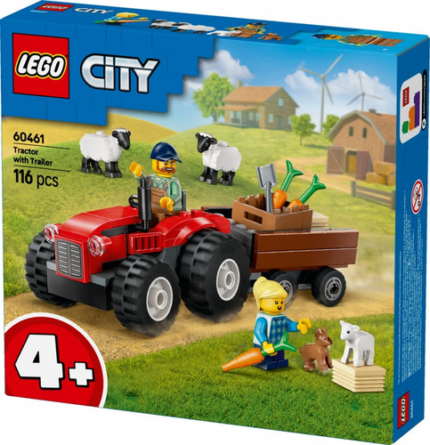 LEGO City Red Farm Tractor with Trailer & Sheep 4+