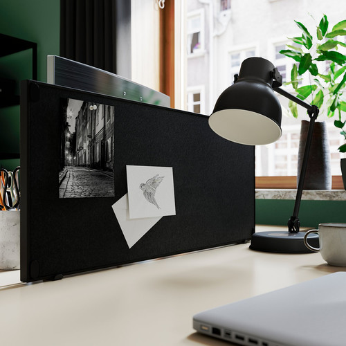 TROTTEN Noticeboard, anthracite, 76x33 cm